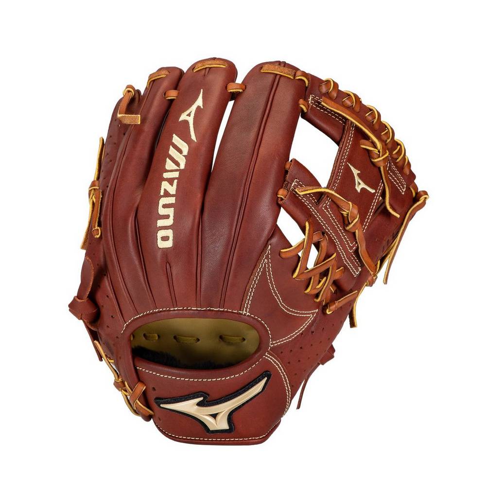 Mizuno Men's Prime Elite Infield Baseball 11.5" Gloves Brown (312875-DOK)